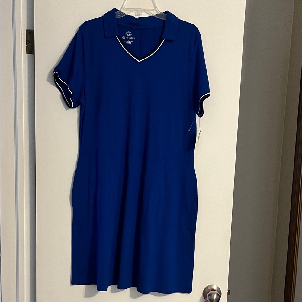 NWT T by Talbots UPF 50 knit Polo Dress XL